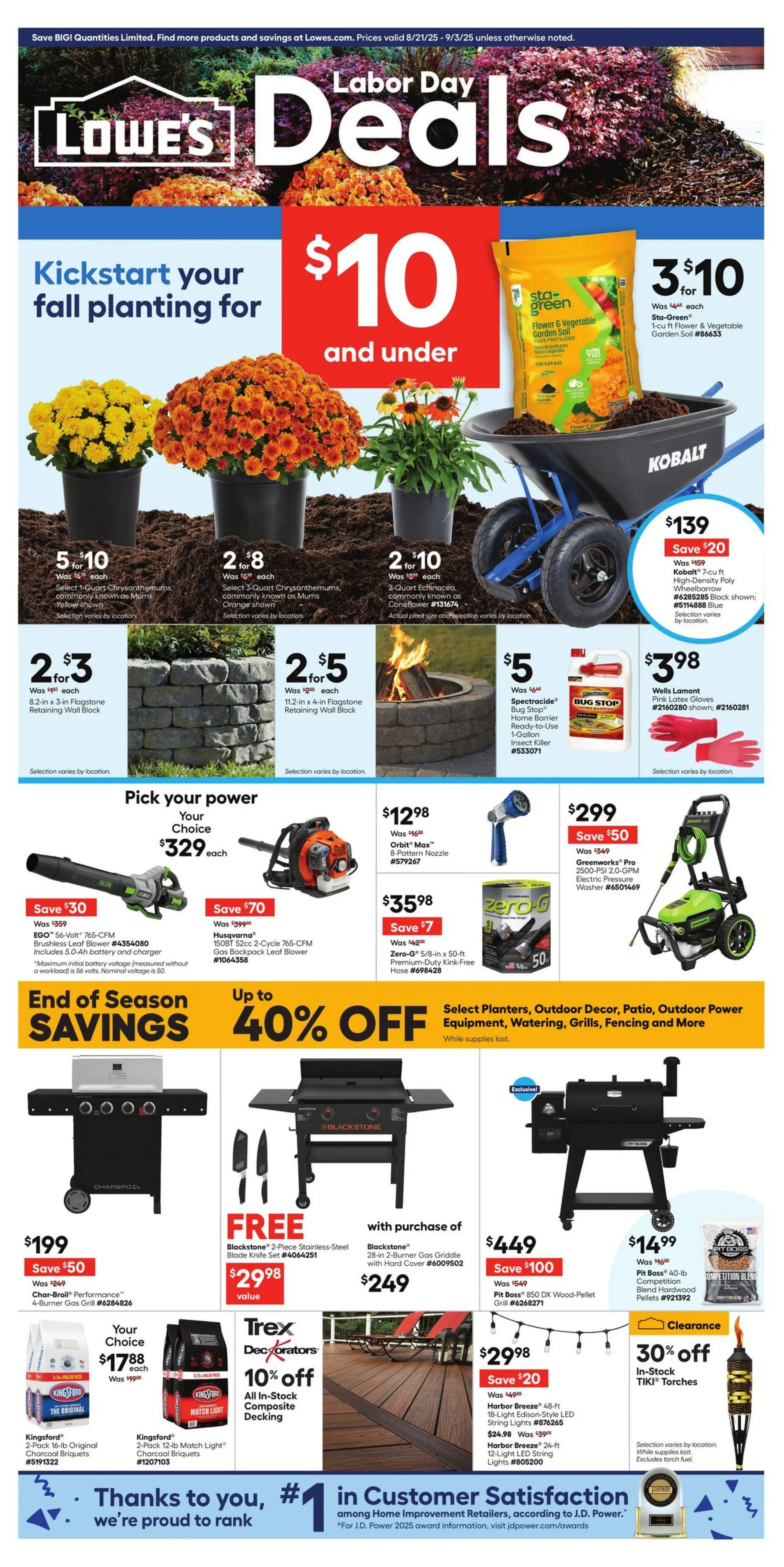 Weekly ad Lowe's from August 28 to September 1 2025 - Page 1