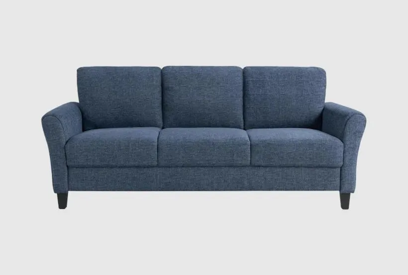 Westin Blue Fabric 80" Microfiber Sofa