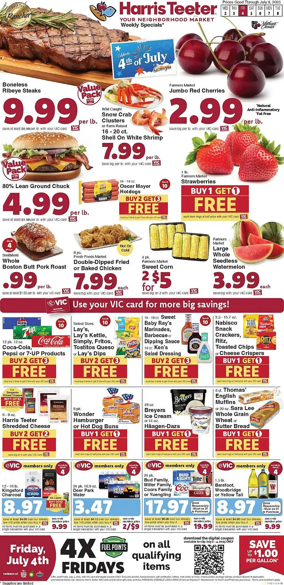 Catálogo de Harris Teeter Weekly Ad 2 de julio al 9 de julio 2025 - Página 1