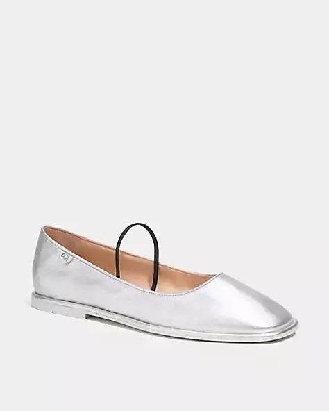 Emilia Mary Jane In Silver Metallic