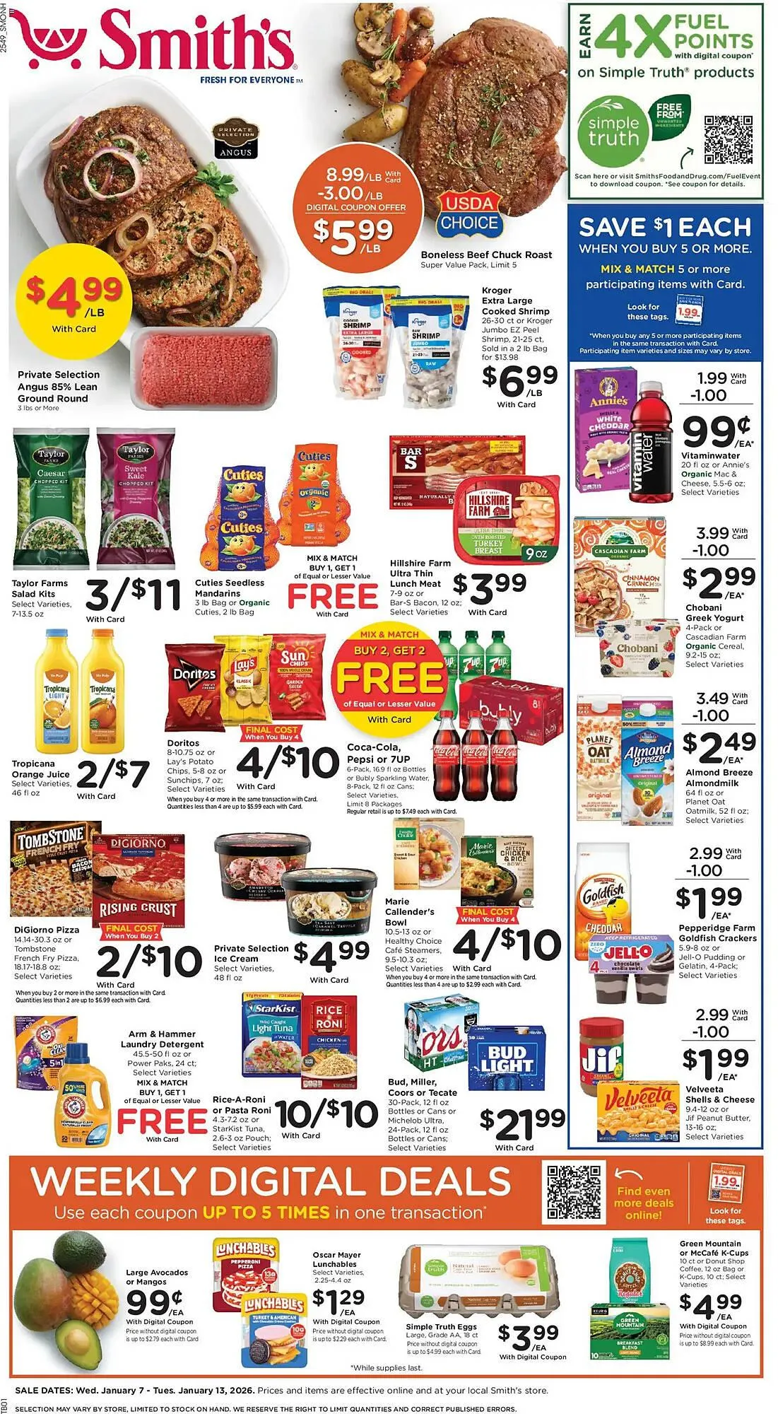 Weekly ad Smith's weekly ad from January 7 to January 14 2026 - Page 1