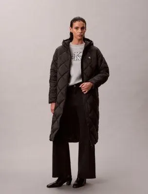 Long Hooded Puffer Jacket