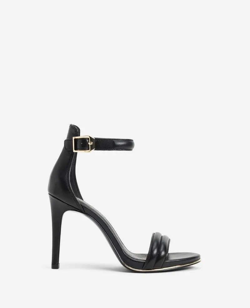 Brooke Ankle Strap Heeled Sandal - Black