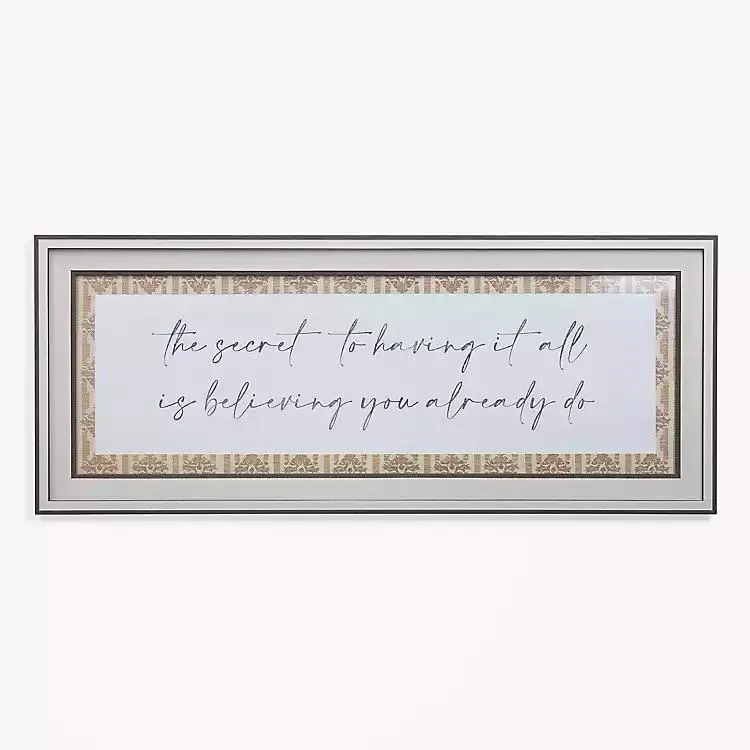 Secret to Having It All Wall Plaque