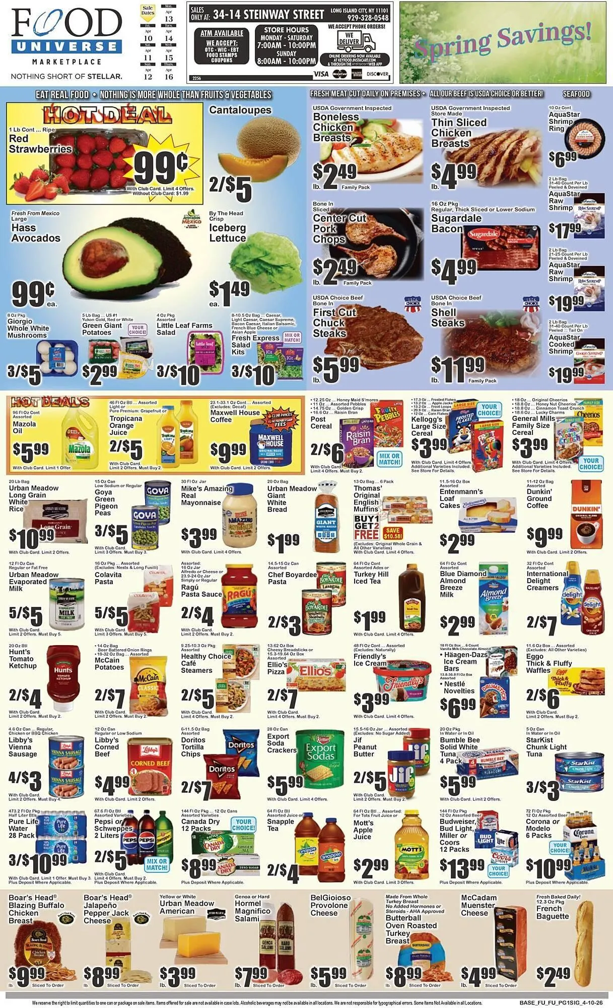 Weekly ad Food Universe circular from April 10 to April 16 2026 - Page 1