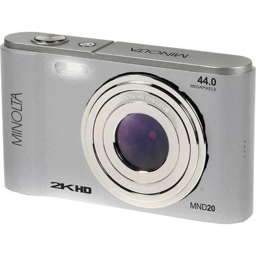 Minolta MND20 44 MP / 2.7K Ultra HD Digital Camera - Silver - Open Box