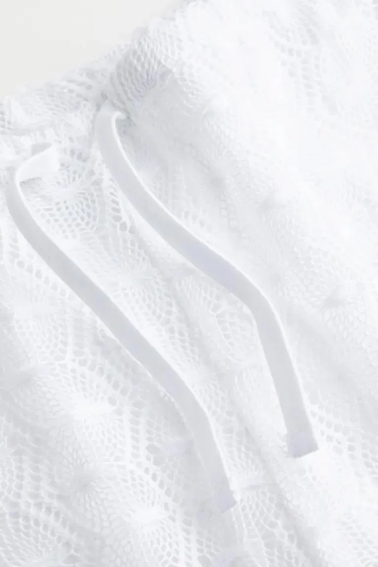 Crochet-look Pull-on Pants