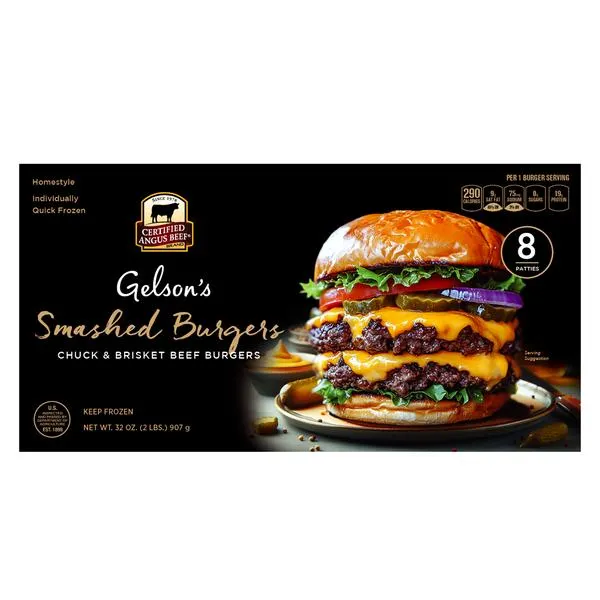 Gelson's Smashed Burgers, Certified Angus Beef