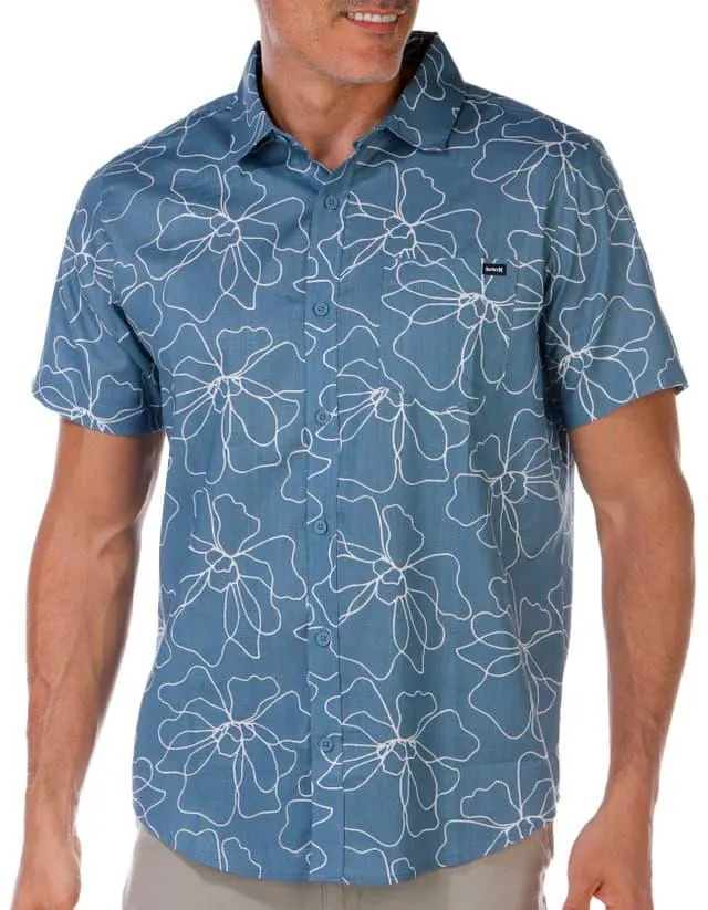 Hurley Mens Short Sleeve Floral Polo Shirt