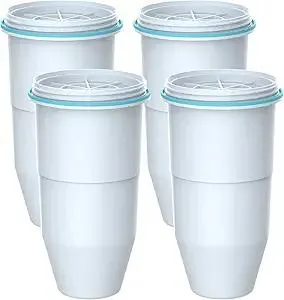 Waterspecialist Water Filters, Compatible with ZeroWater® Pitcher and Dispenser, Multi-Stage Filter System, Reduces Chlorine, PFOA, and PFOS, Pack of 4