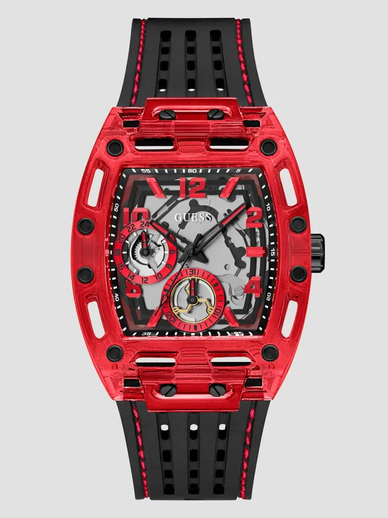 Red Chronograph Watch
