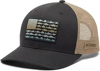 Columbia Unisex Unisex PFG Fish Flag Mesh Snap Back Hat, Shark/Fish Flag, One Size