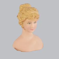 Blonde Hair Vinyl Angel Doll Head