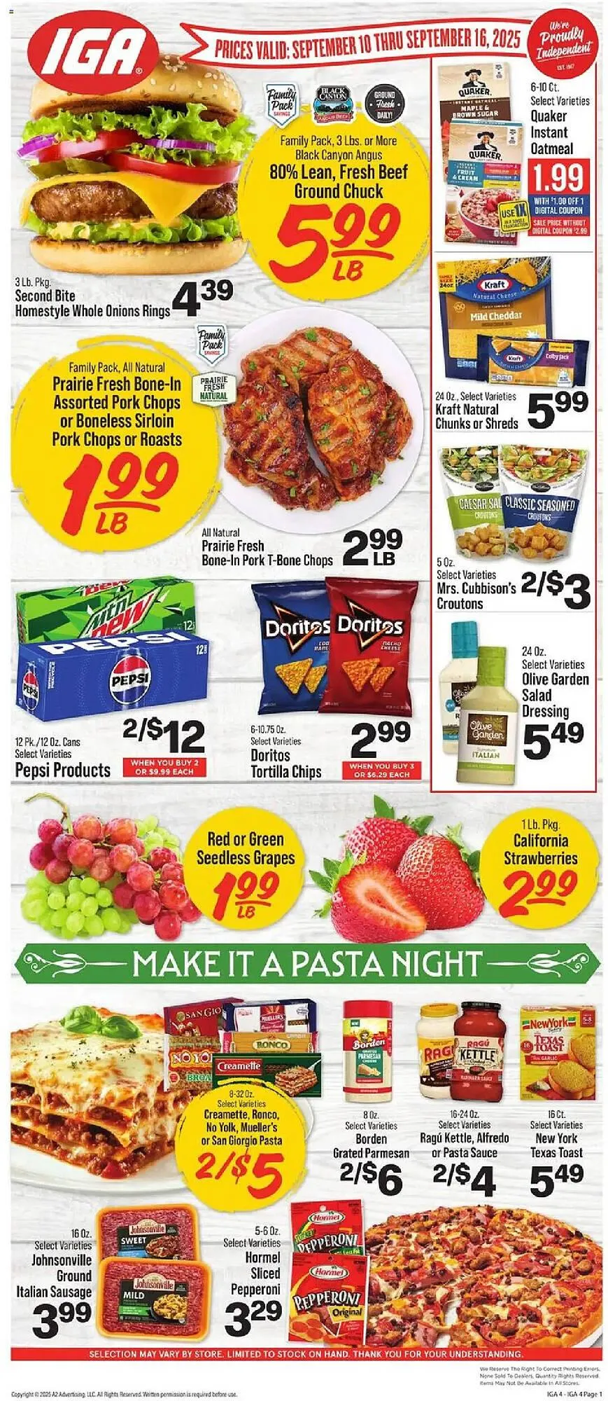 Weekly ad IGA weekly ad from September 10 to September 17 2025 - Page 1
