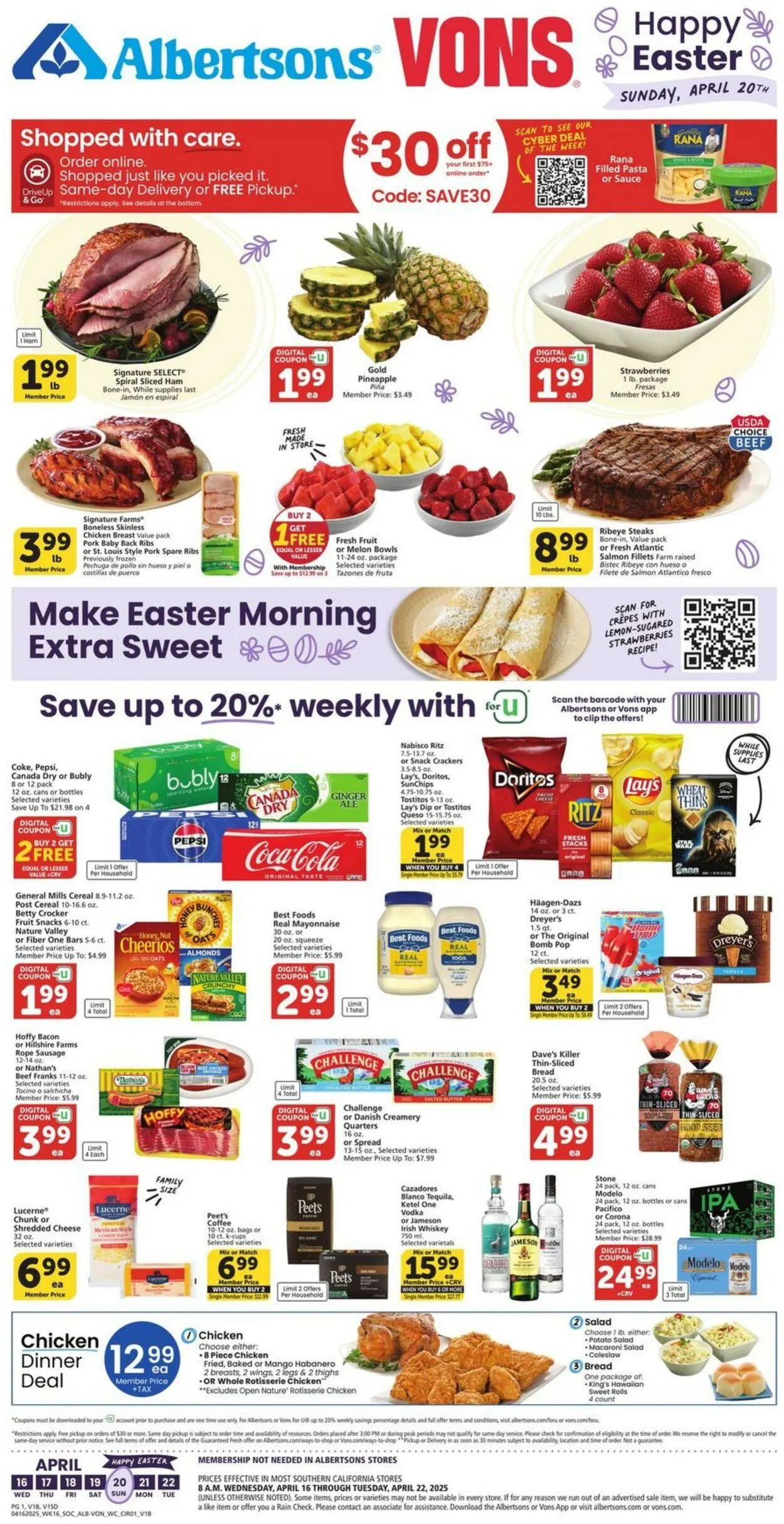 Catálogo de Vons Current weekly ad 16 de abril al 22 de abril 2025 - Página 1