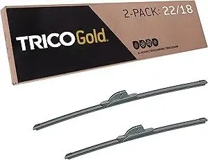 TRICO Gold™ (18-2218) 22 & 18 Inch Pack of 2 Automotive Replacement Windshield Wiper Blades for My Car Premium All Weather Beam Blade for Select Vehicle Models