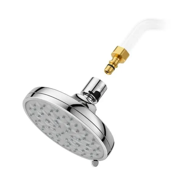 HydroFuse 6-Spray with 1.75 GPM 5.375 in. Wall Mount Fixed Shower Head with QuickConnect in Polished Chrome