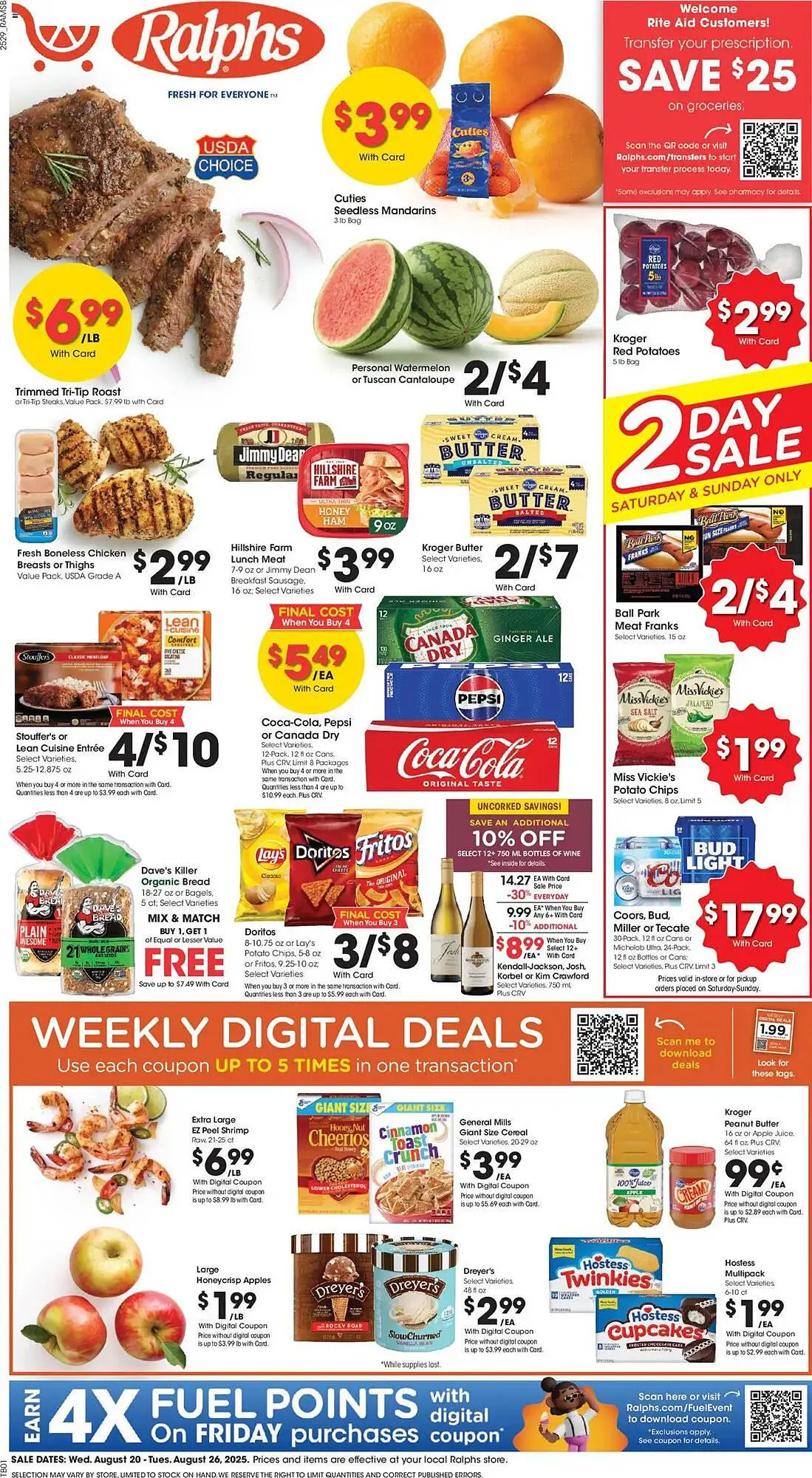 Weekly ad Ralphs Weekly Ad from August 20 to August 27 2025 - Page 1
