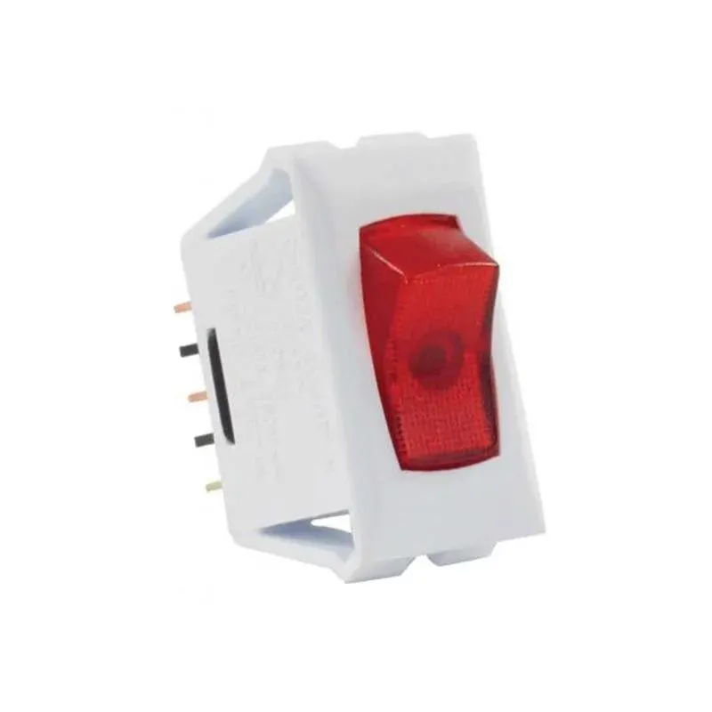 JR Products 12505 Red/White SPST Illuminated On/Off Switch