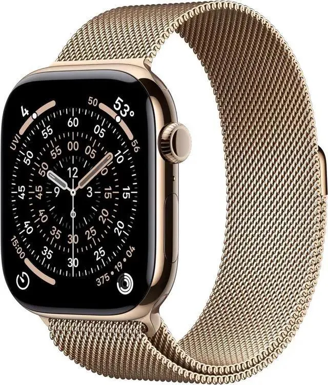Apple Watch Series 11 (GPS + LTE) 46MM Gold Aluminum Case Gold Milanese Loop
