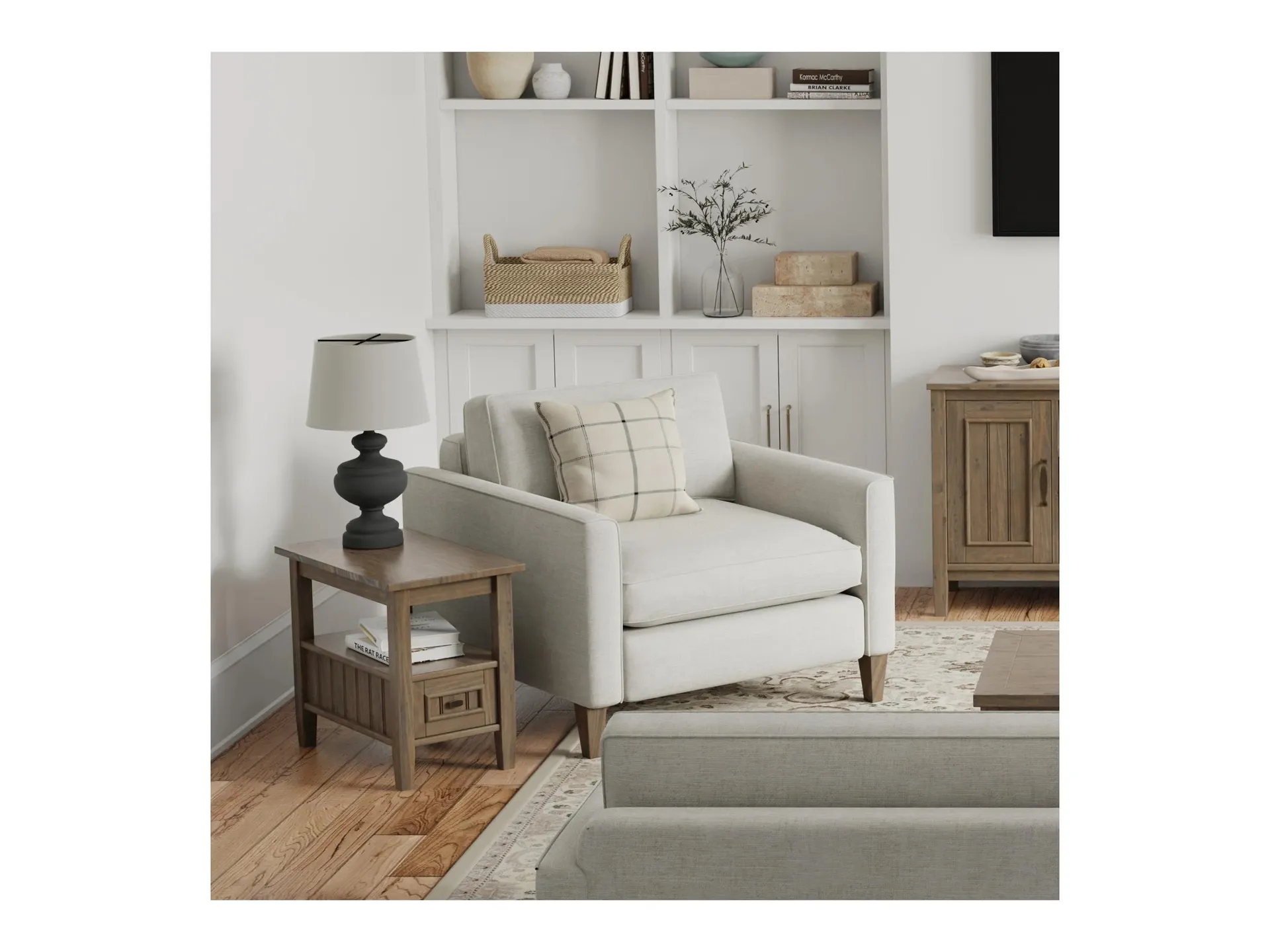Simpli Home Lev Narrow End Table