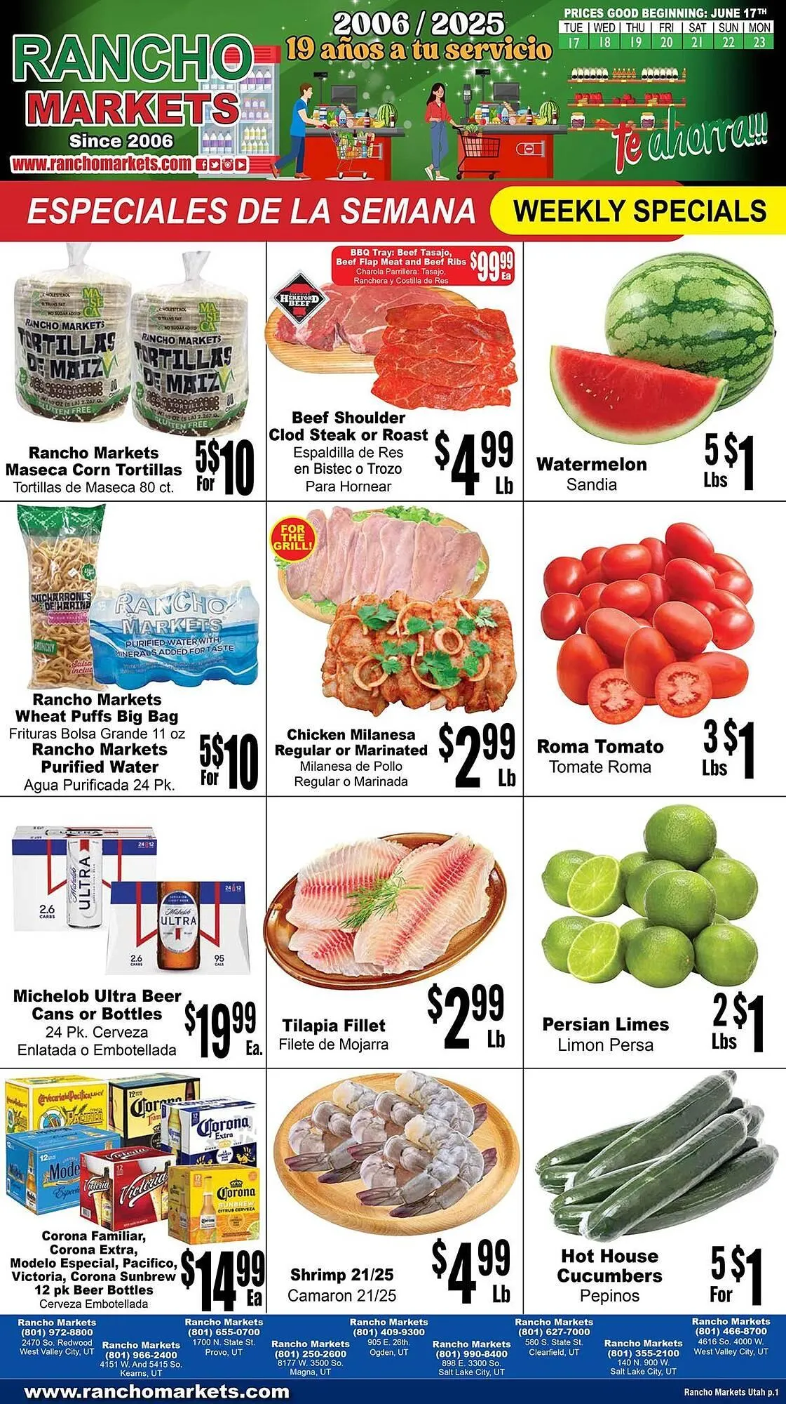 Rancho Markets Weekly Ad - 1