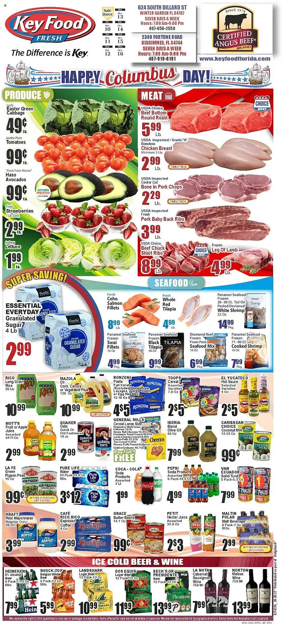 Weekly ad Key Food circular from October 10 to October 16 2025 - Page 1