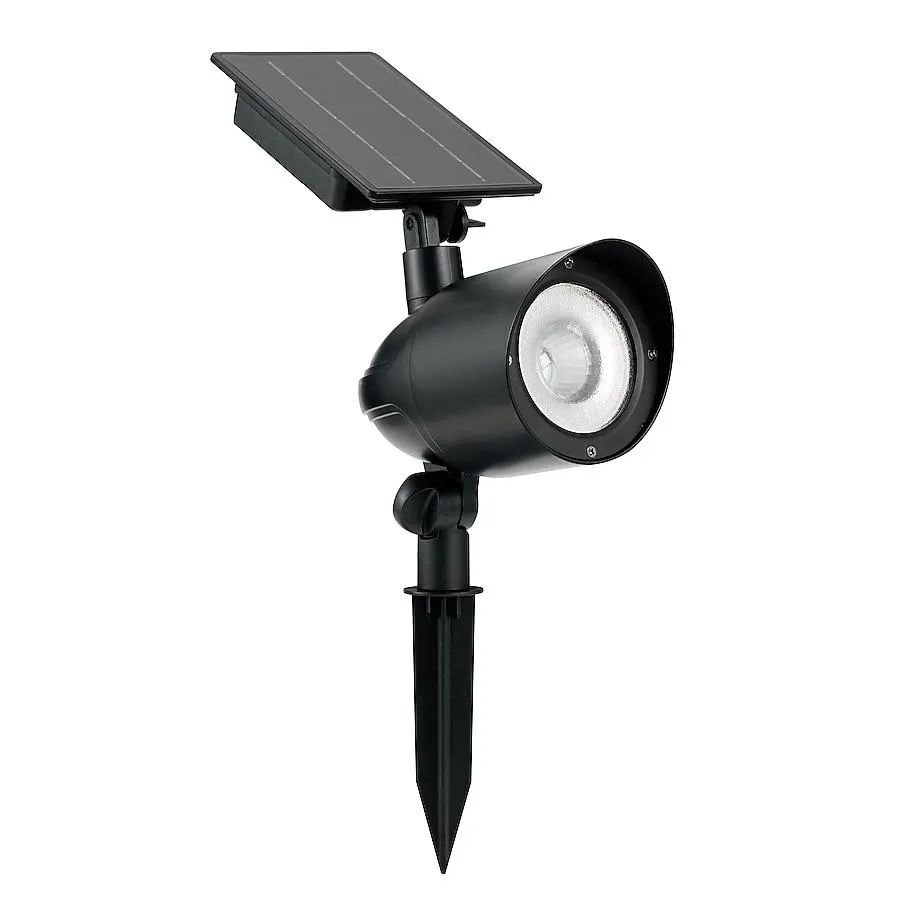 Harbor Breeze 120 -Lumens Black Color Changing Solar LED Flood light