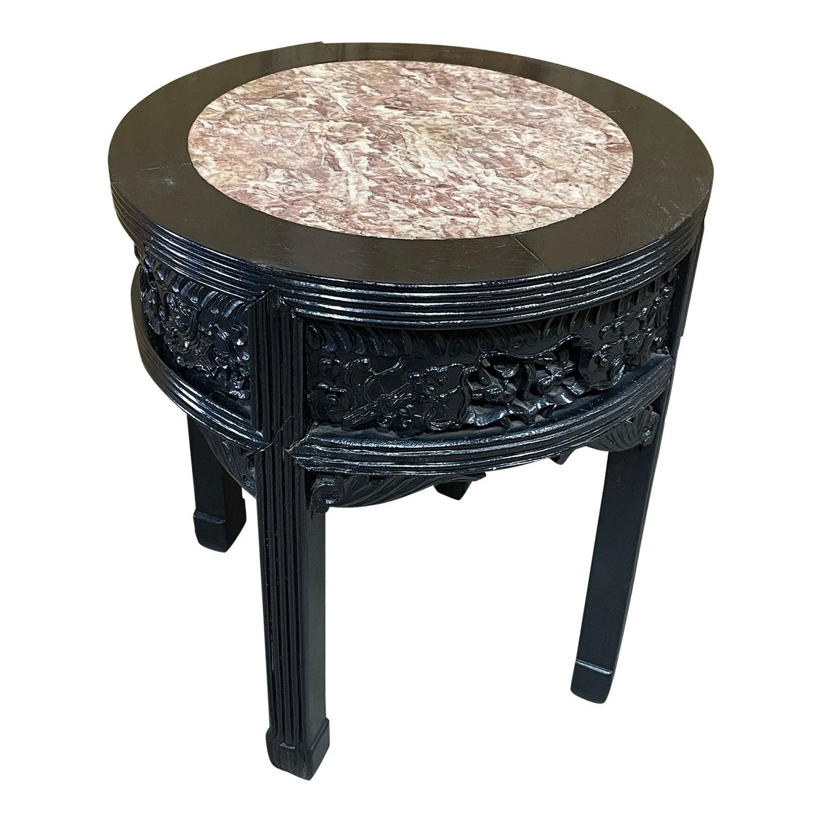 1970s Vintage Marble Top Drinks Table