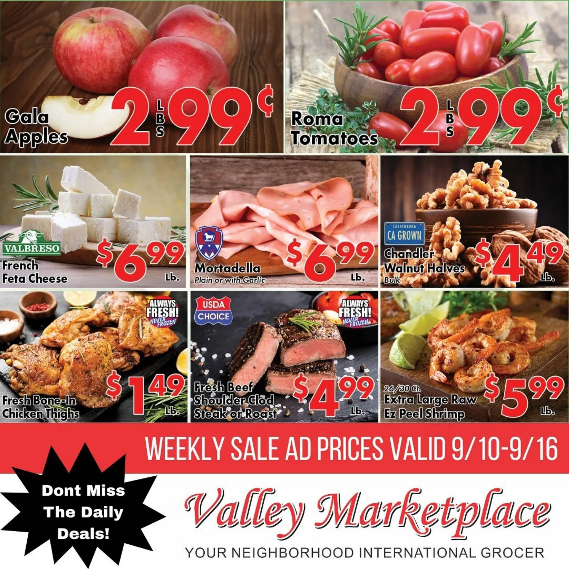 Weekly ad Valley Marketplace weekly ad from September 11 to September 17 2025 - Page 1