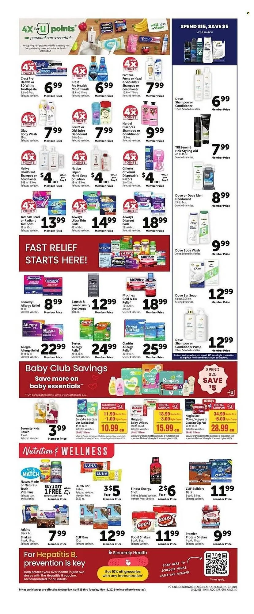 Weekly promotion Safeway weekly ad spanning from May 6 to May 12 2026 - Page 10 for Catalogue 365