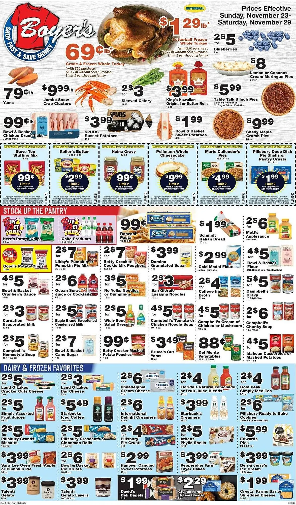 Weekly ad Boyer's Food Markets weekly ad from November 23 to November 29 2025 - Page 1