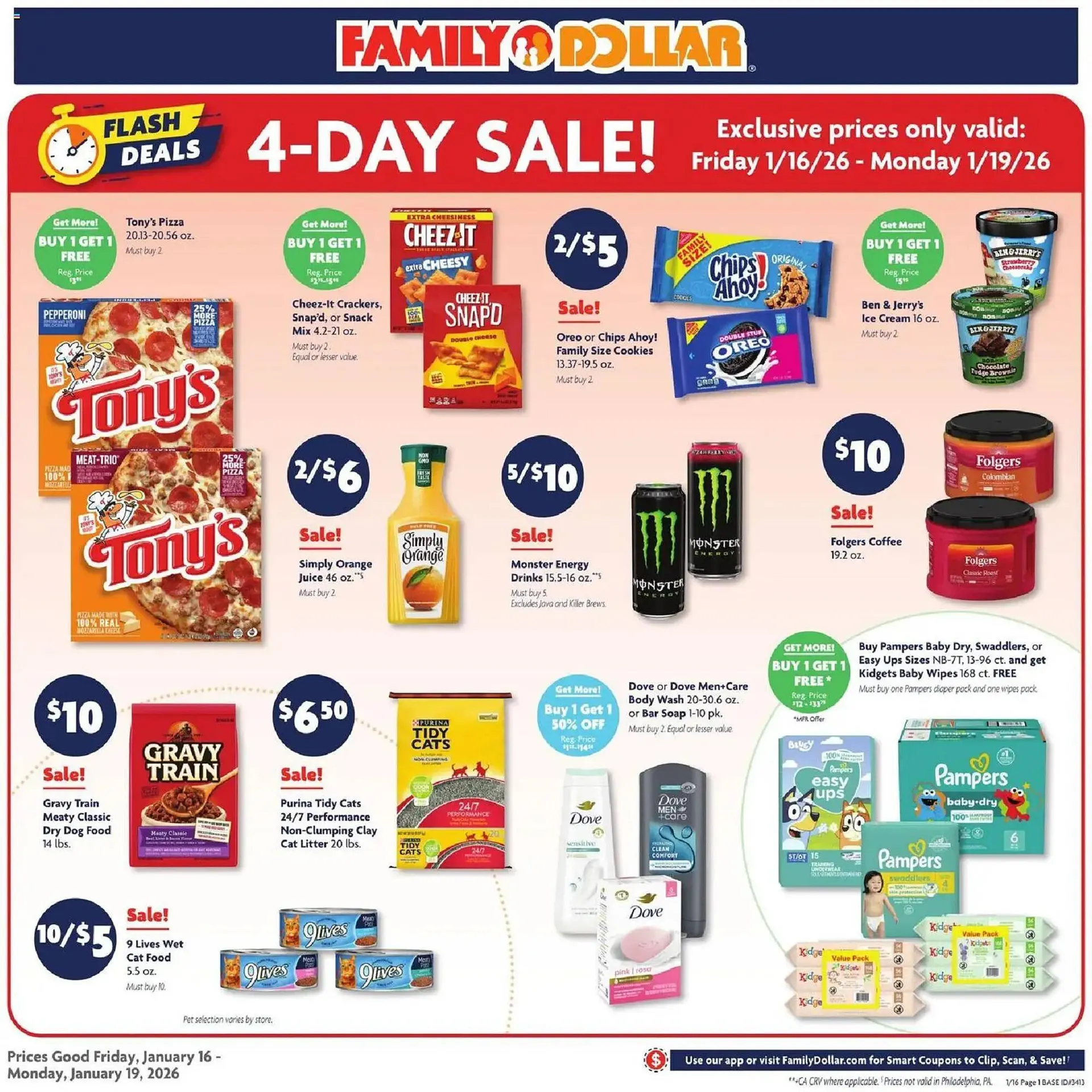 Weekly ad Family Dollar weekly ad from January 16 to January 19 2026 - Page 1