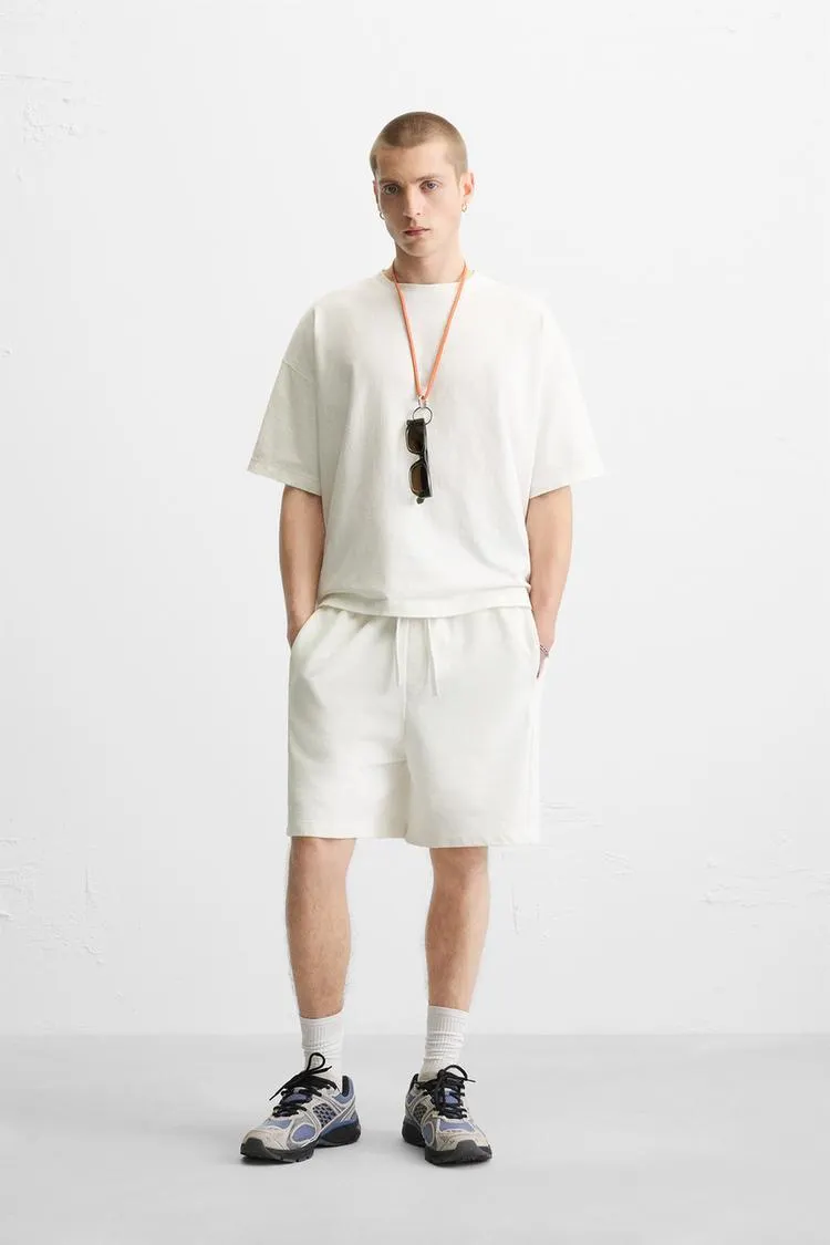 RELAXED FIT WASHED JOGGER SHORTS