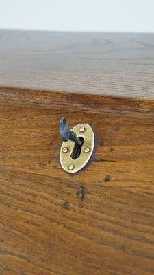 Large Early 19th Century English Oak Secretary with a Stepped Interior and Working Locks