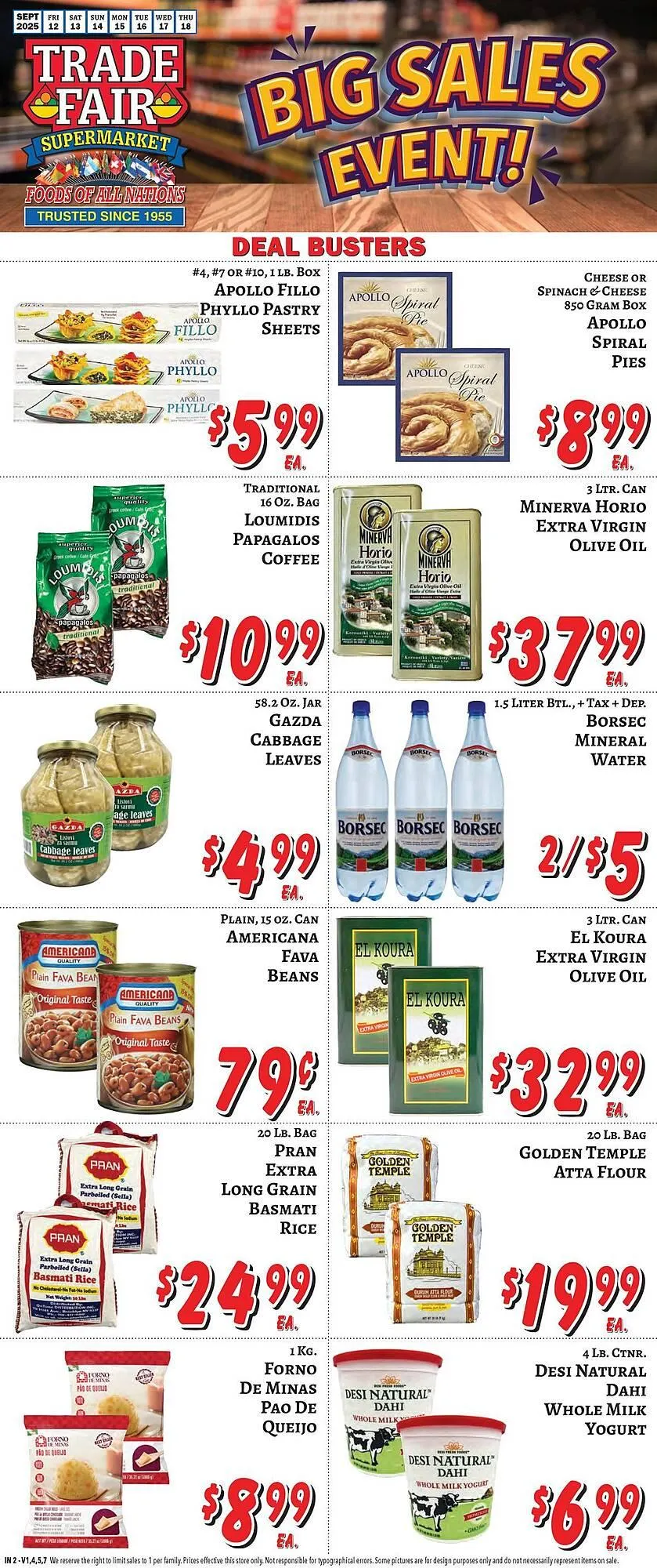 Weekly promotion Trade Fair Supermarket weekly ad spanning from September 12 to September 18 2025 - Page 3 for Catalogue 365
