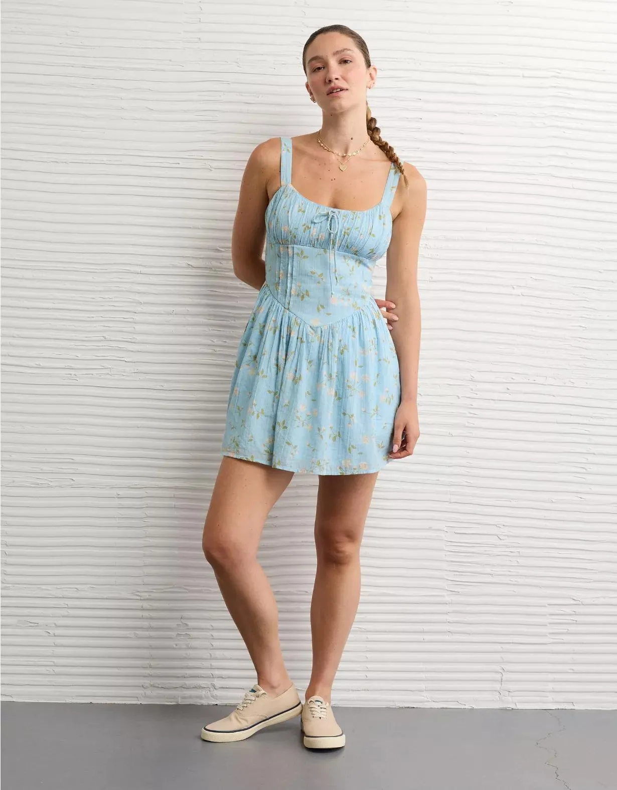 AE Tie Front Corset Mini Dress