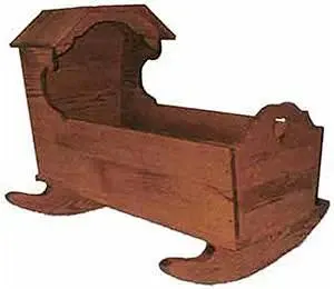 Woodcraft Project Paper Plan To Build 18Th Century Hooded Cradle - Material Not Included