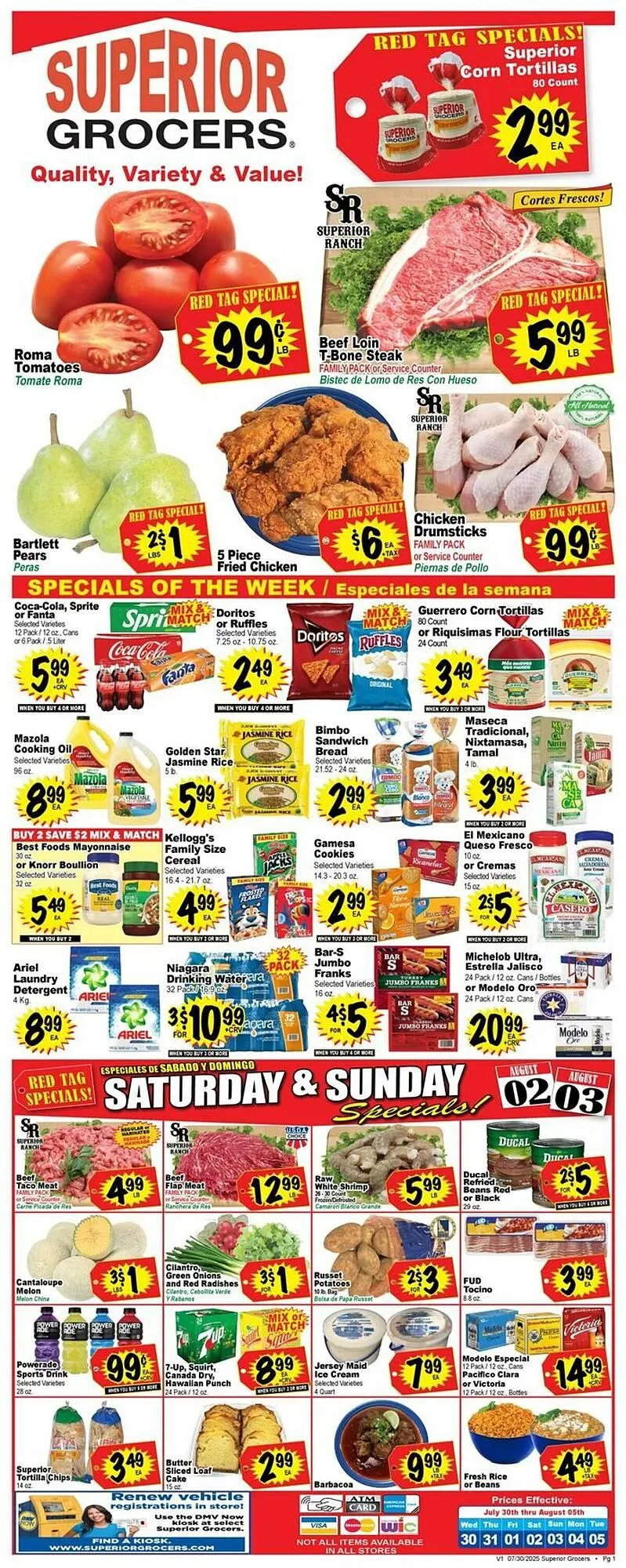 Weekly ad Superior Grocers Weekly Ad from July 30 to August 6 2025 - Page 1