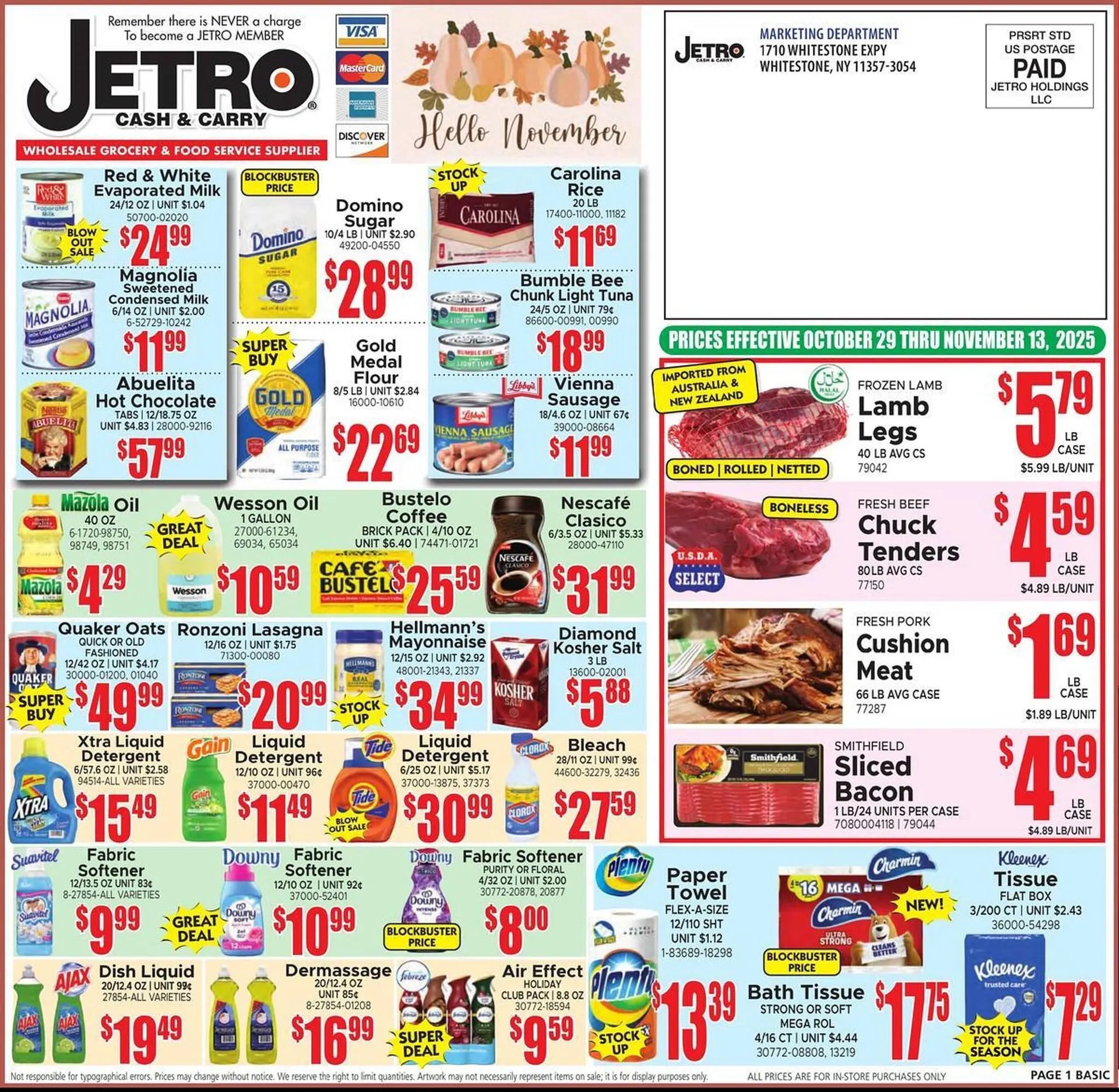 Weekly ad Jetro flyer from October 29 to November 13 2025 - Page 1
