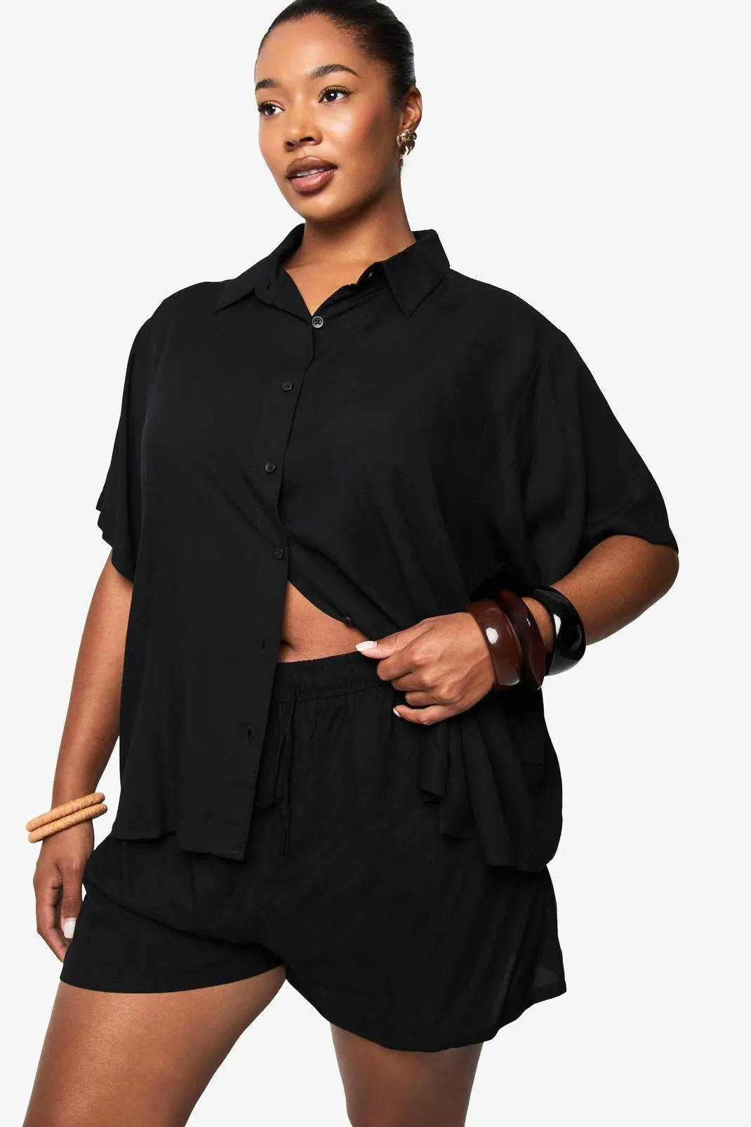 PLUS LIGHTWEIGHT SHORT SLEEVED SHIRT AND SHORTS CO-ORD