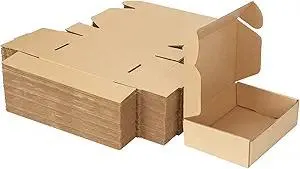 MEBRUDY 7x5x2 Inches Shipping Boxes Pack of 50, Small Corrugated Cardboard Box for Mailing Packing Literature Mailer