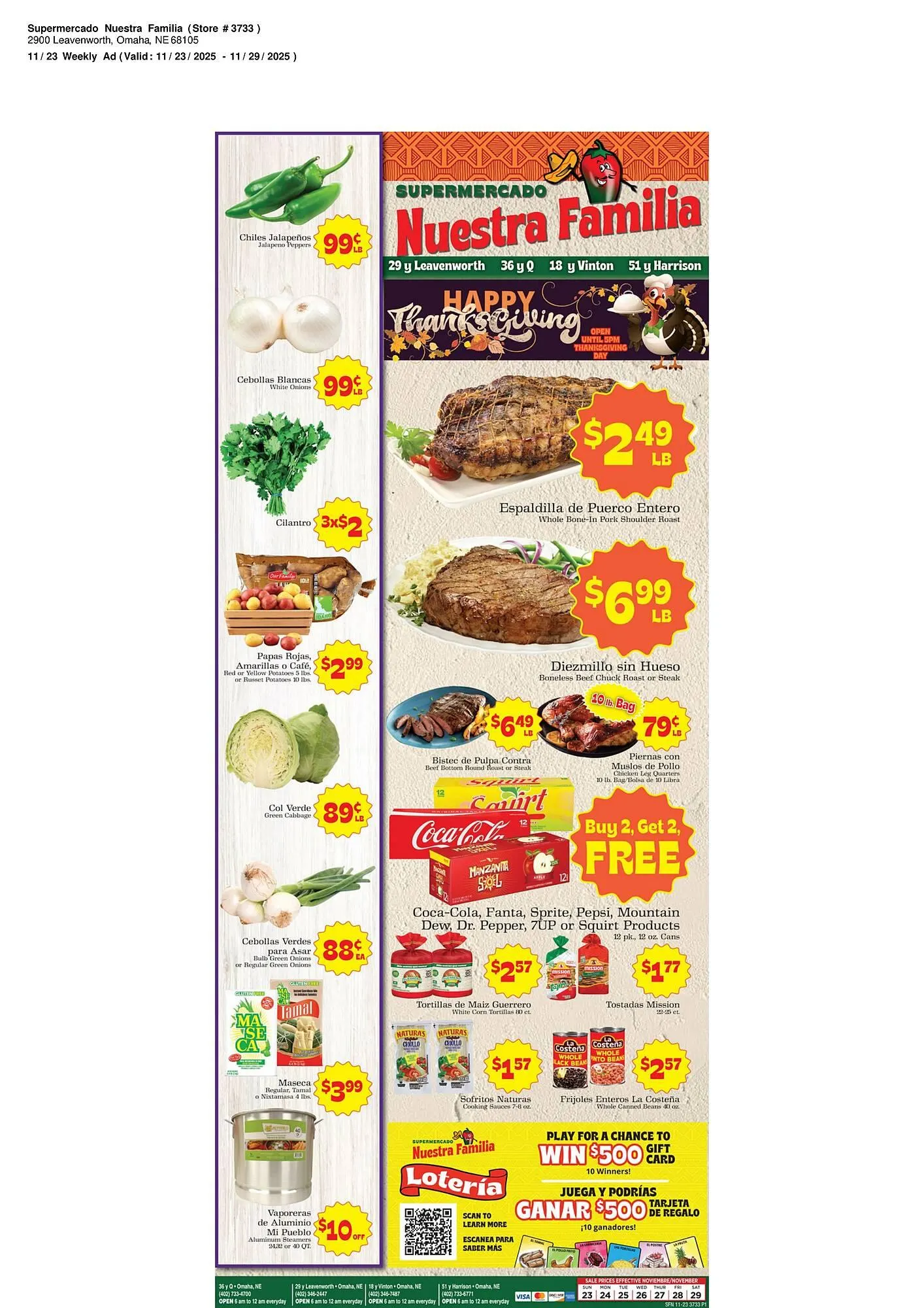 Weekly ad Supermercado Nuestra Familia weekly ad from November 23 to November 29 2025 - Page 1