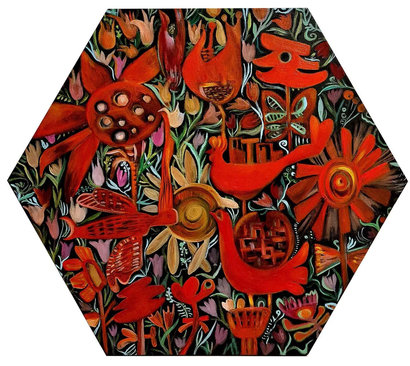 Lilya Volskaya Summer 2025" is an animalistic landscape by Lilia Volskaya. 2025