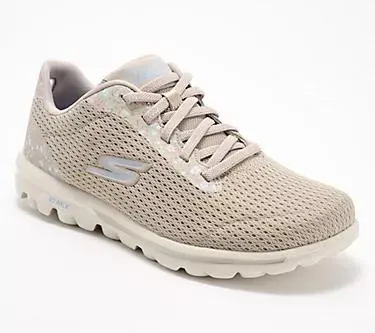 Skechers GO WALK Travel Floral Washable Bungee Slip Ons - Portia