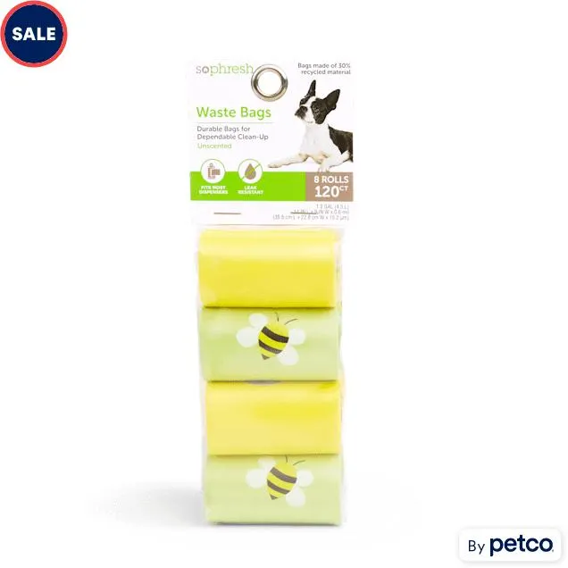 So Phresh Honeycomb Waste Bags for Dogs with 30 Refill Rolls, Count of 120