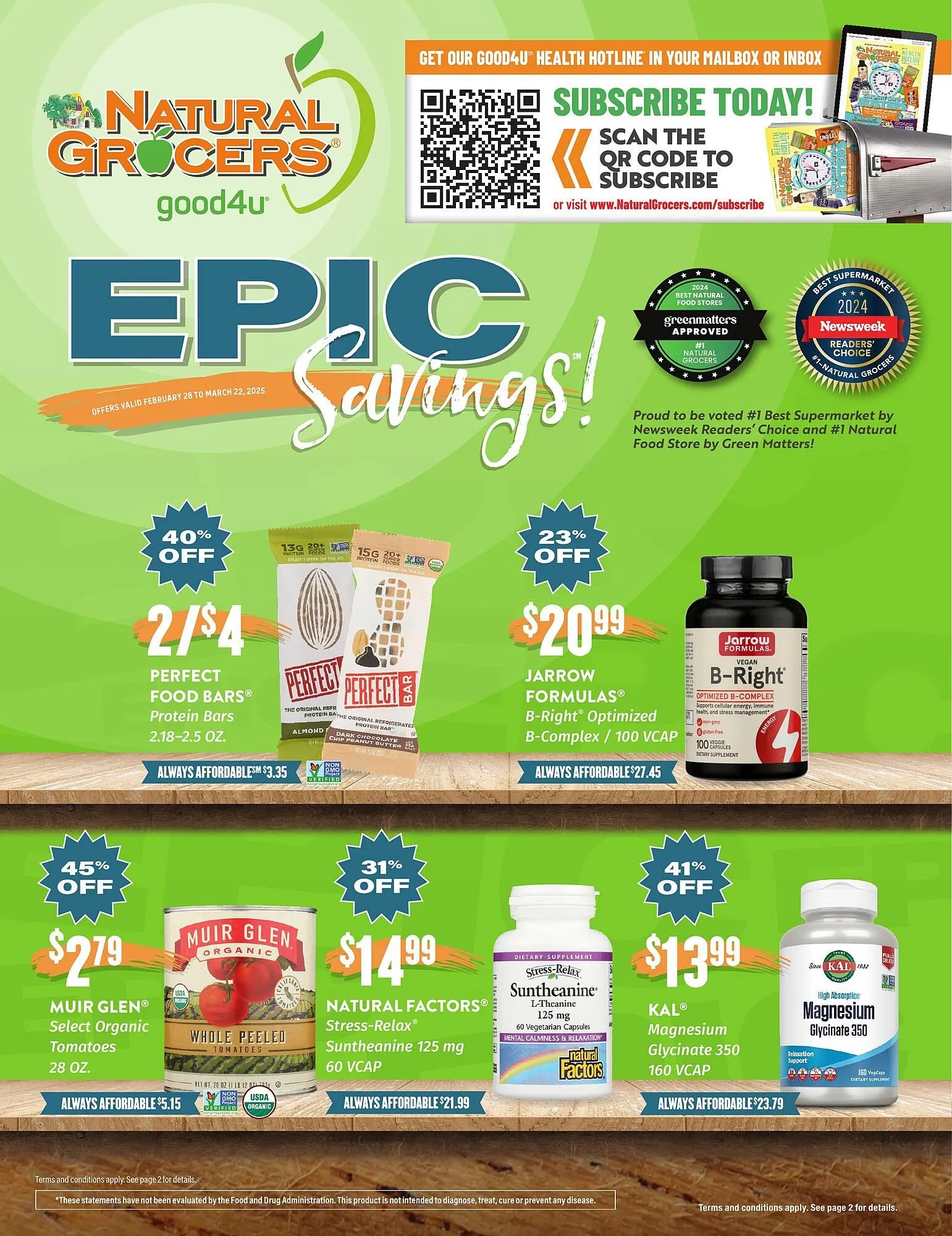 Weekly ad Natural Grocers ad from February 28 to March 22 2025 - Page 48