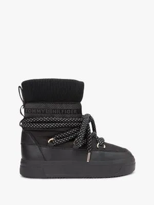 Water-Repellent Lace-Up Snow Boot