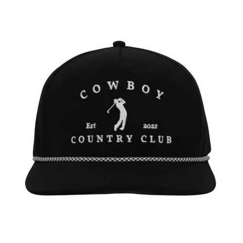 Cowboy Country Club Golfer Roped Snapback Golf Hat