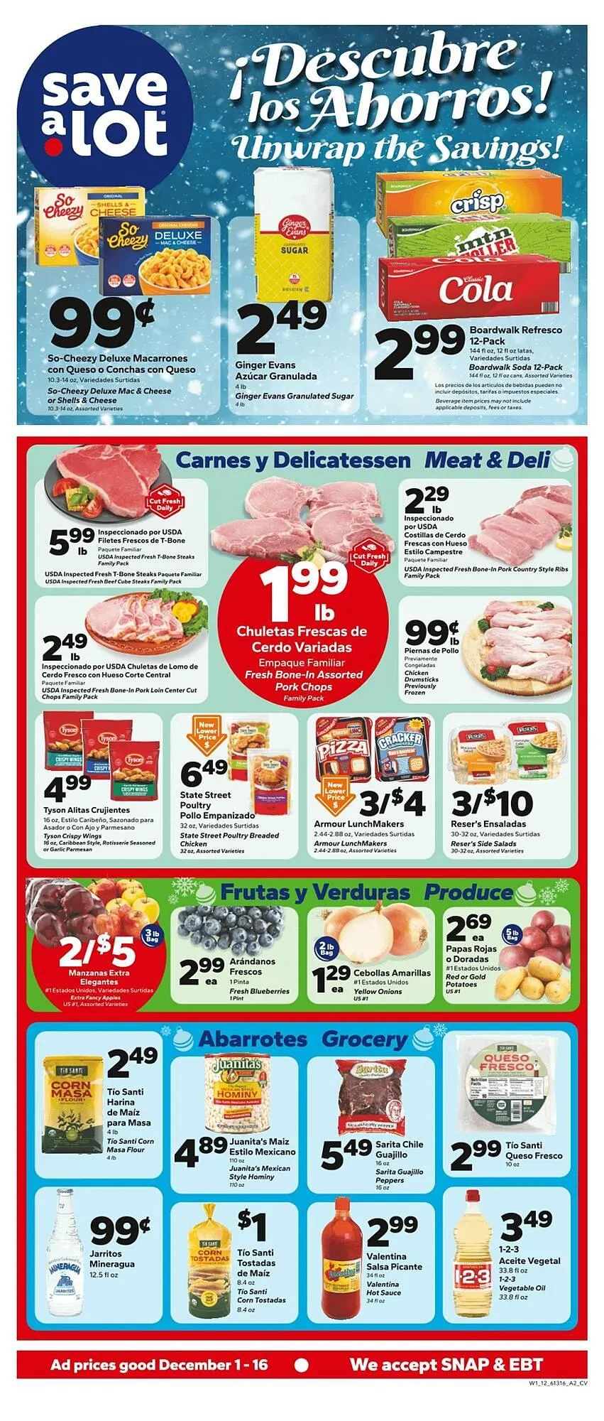 Weekly ad Save a Lot weekly ad from December 1 to December 16 2025 - Page 1